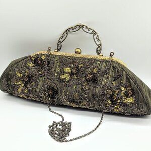 Jessica McClintock Beaded Sequined Long Bag